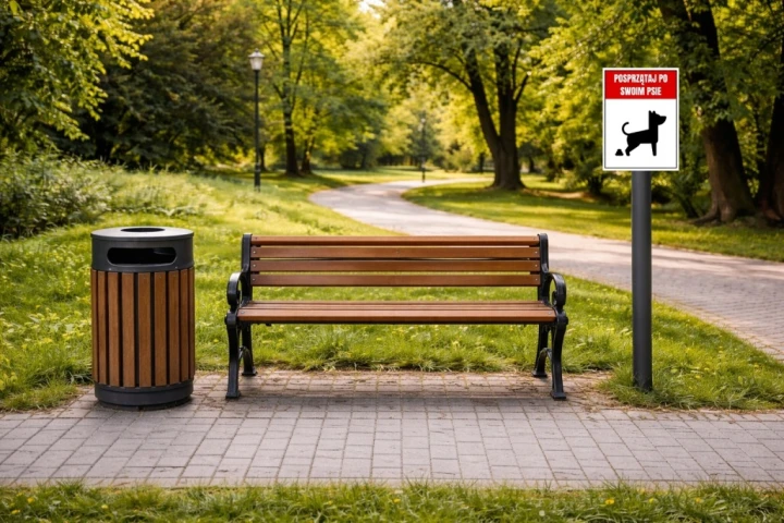 Duża Tabliczka POSPRZĄTAJ PO SWOIM PSIE 40x30cm informacyjna druk UV PCV
