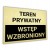 Tabliczka TEREN PRYWATNY WSTĘP WZBRONIONY 40x30cm informacyjna złota DrukUV