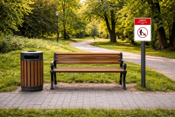 Tabliczka ZAKAZ WYPROWADZANIA PSÓW 40x30cm informacyjna druk UV PCV 3MM