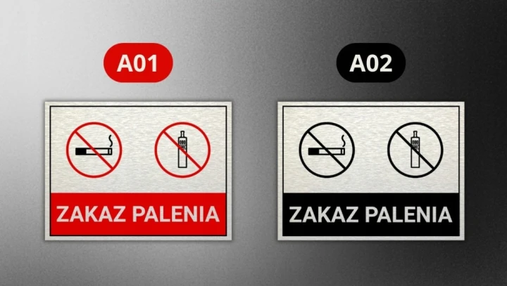 Tabliczka ZAKAZ PALENIA 40x30cm informacyjna nierdzewna Druk UV aluminium