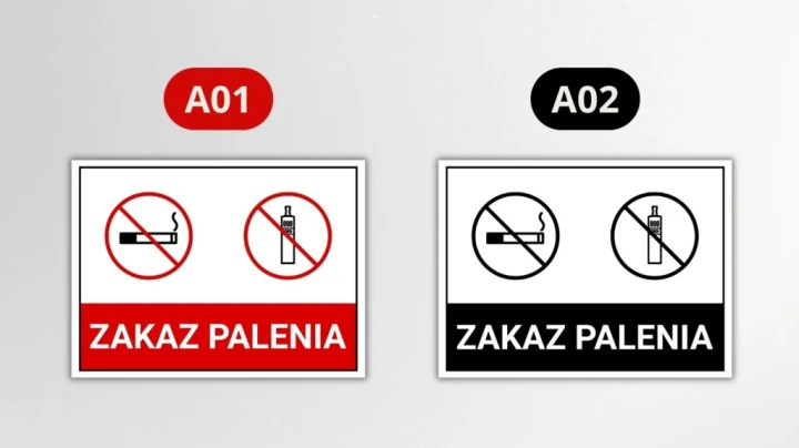 Duża Tabliczka ZAKAZ PALENIA 40x30cm informacyjna PCV 3mm Druk UV piktogram