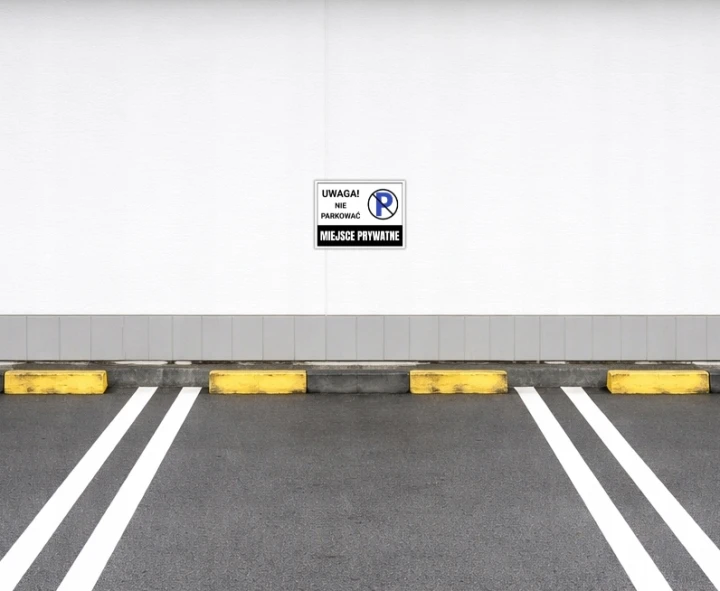 Duża Tabliczka UWAGA NIE PARKOWAĆ MIEJSCE PRYWATNE 40x30cm DRUK UV PCV