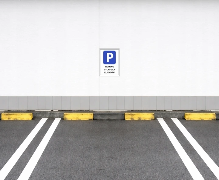 Tabliczka PARKING TYLKO DLA KLIENTÓW 40x30cm informacyjna druk UV PCV 3MM