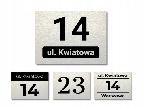 Duża tabliczka adresowa 40x30 cm numer domu nazwa ulicy aluminium + WKRĘTY