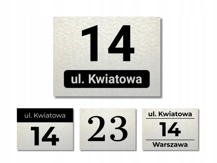 Duża tabliczka adresowa 40x30 cm numer domu nazwa ulicy aluminium + WKRĘTY