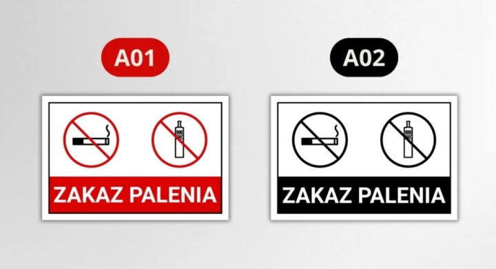 Tabliczka ZAKAZ PALENIA 30x20cm PCV 3MM informacyjna druk UV piktogram