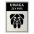 Duża Tabliczka UWAGA ZŁY PIES 40x30cm informacyjna druk UV aluminium